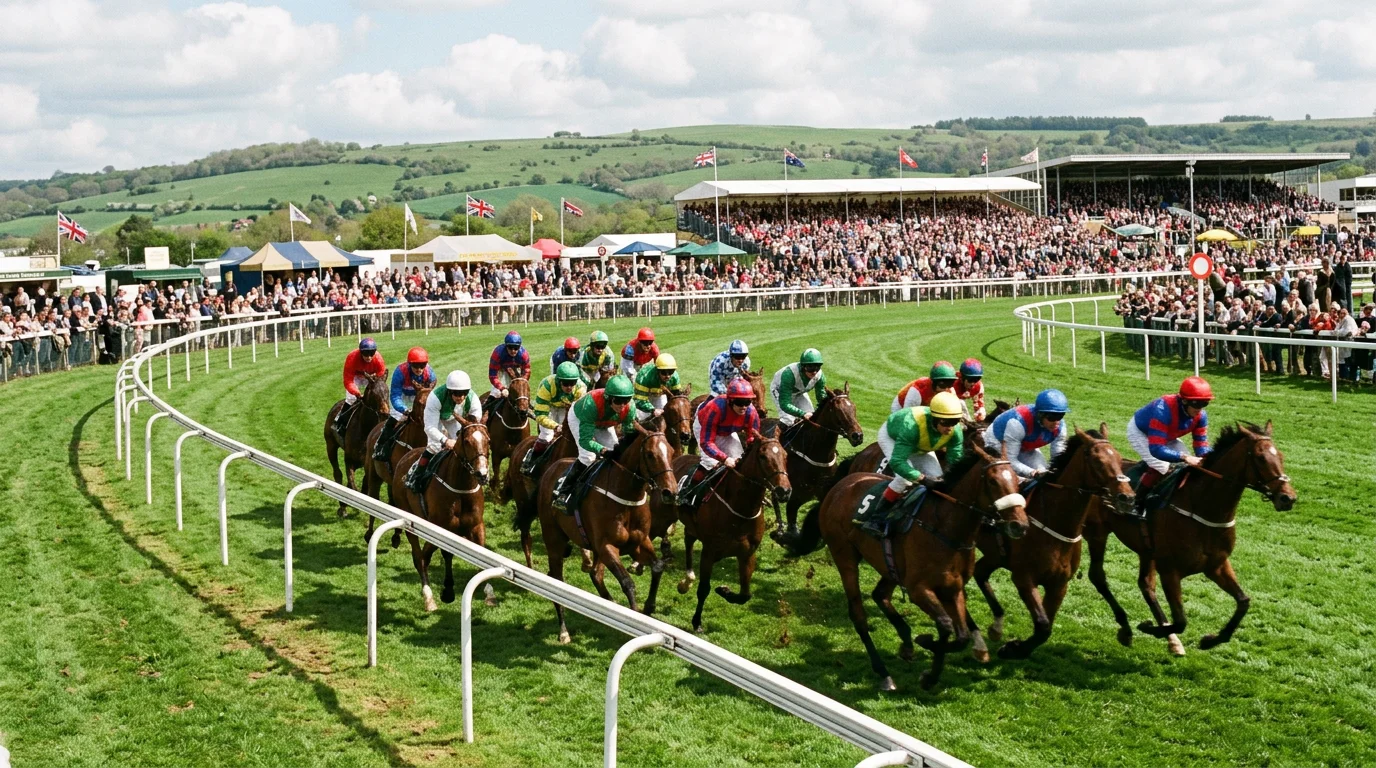 Large field horse racing handicap at a UK racecourse ideal for place betting strategy